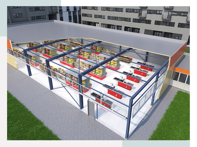 Строительство магазинов в Череповец от 613 руб. за м²